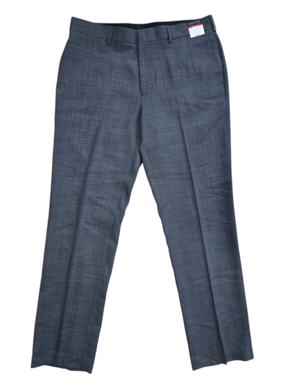 Structure Slim Fit Men's 34x32 Dress Pants NEW Gray No Iron Trousers Slacks